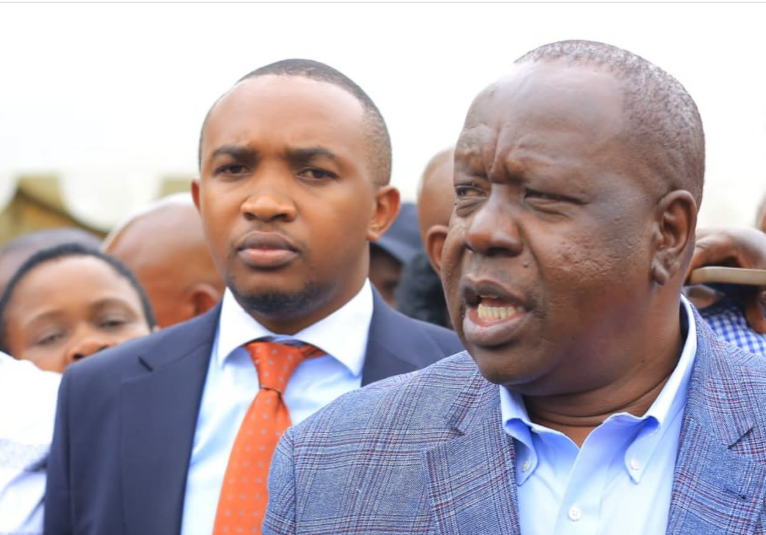 A file photo of Morara Kebaso with Jubilee Presidential flagbearer Fred Matiang'i
